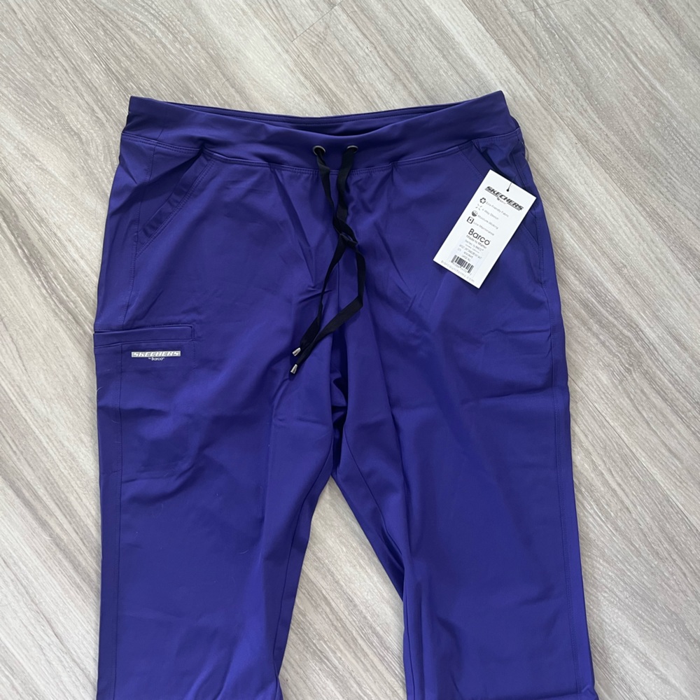 Skechers New Grape Large TALL Scrub Pants NEW WITH TAGS